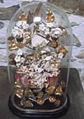 old french marriage dome ceramic flowers